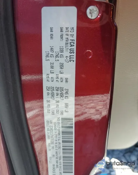 2017 Dodge Grand Caravan Sxt из США, поврежденный, VIN 2C4RDGCG7HR761266